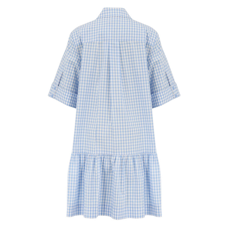 Criss Short Sleeve Collared Mini Dress image number null