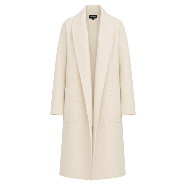 Thara Shawl Collar Wool Coat image number null