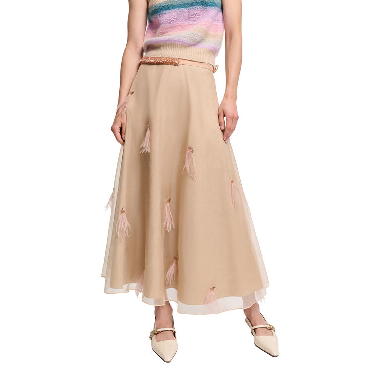 Sheer Volumes Midi Skirt image number null