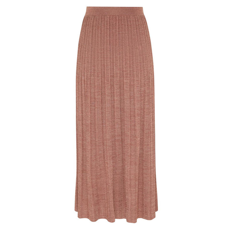 Wanderlust Metallic Knit Midi Skirt image number null
