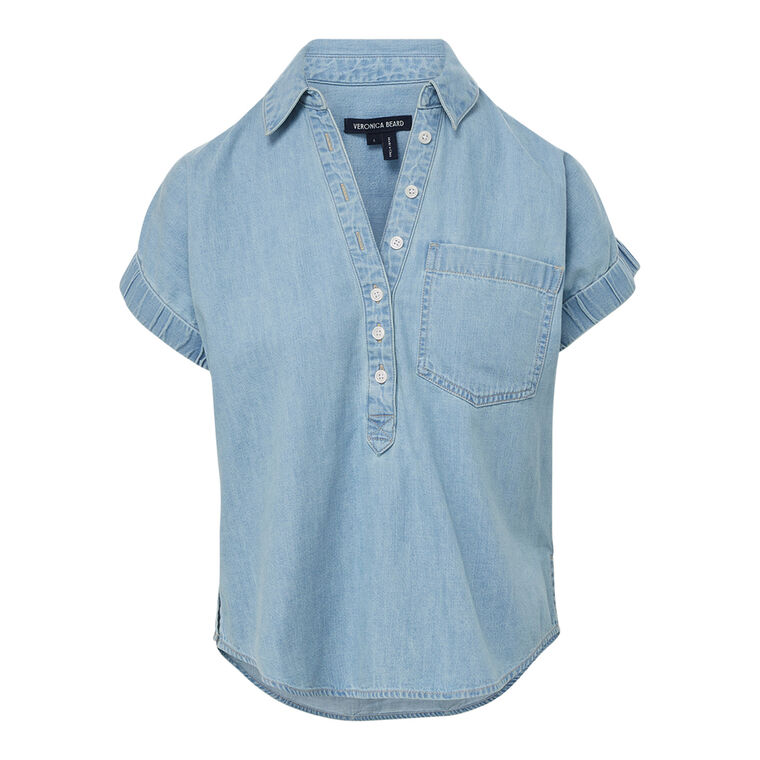 Almera Chambray Button-Down Top image number null