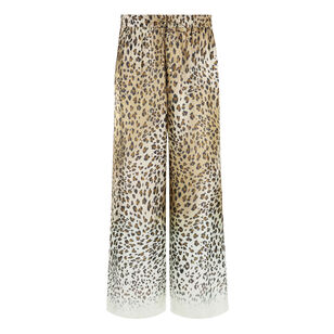 Michal Ombre Animal Print Satin Straight-Leg Pant
