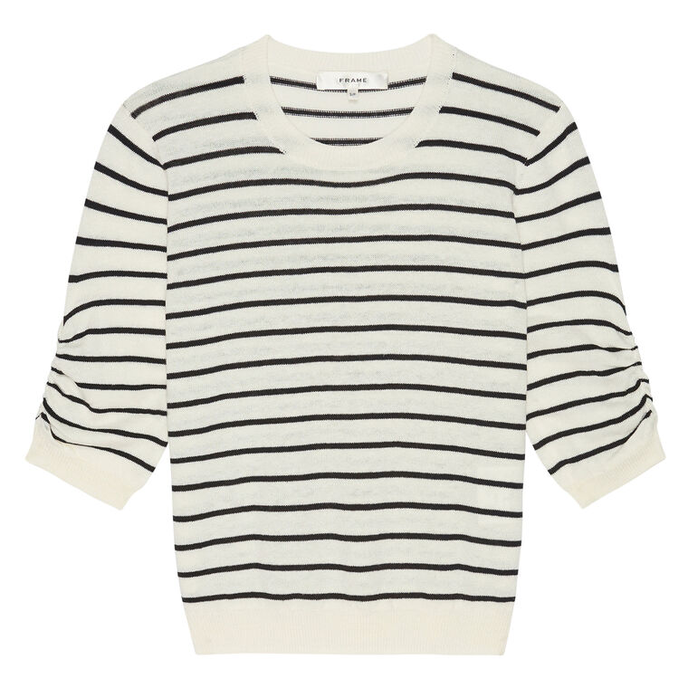The Gathered Short Sleeve Sweater image number null