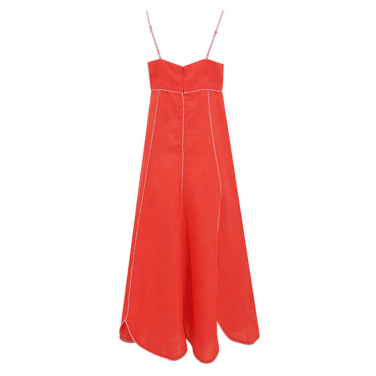 Sleeveless Linen Midi Dress image number null