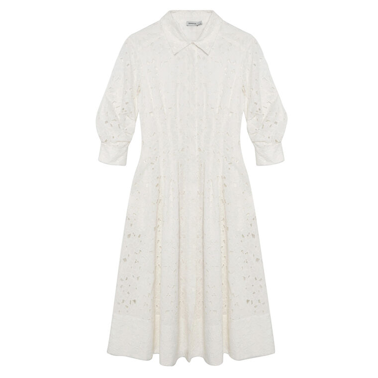 Jazz Embroidered Midi Shirt Dress image number null