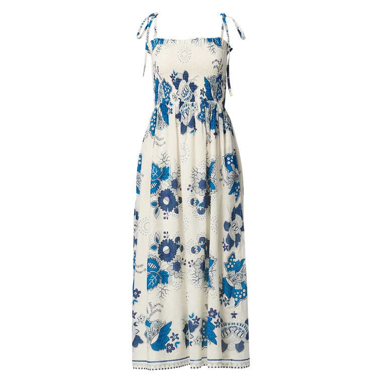 Kaia Blue China Panel Dress image number null