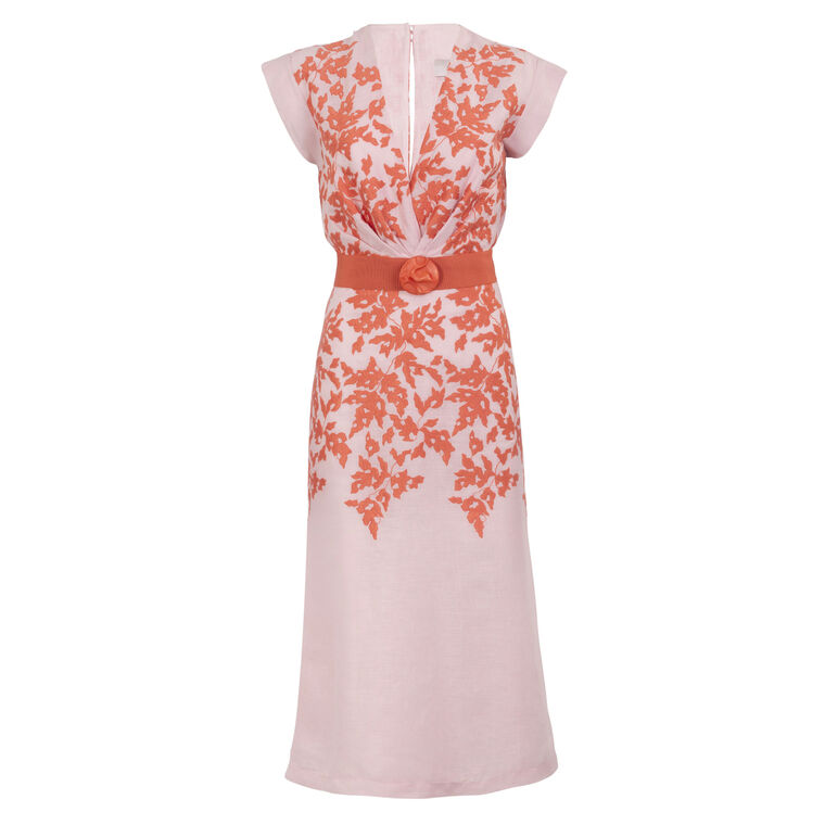 Olive Sleeveless V-Neck Midi Dress image number null