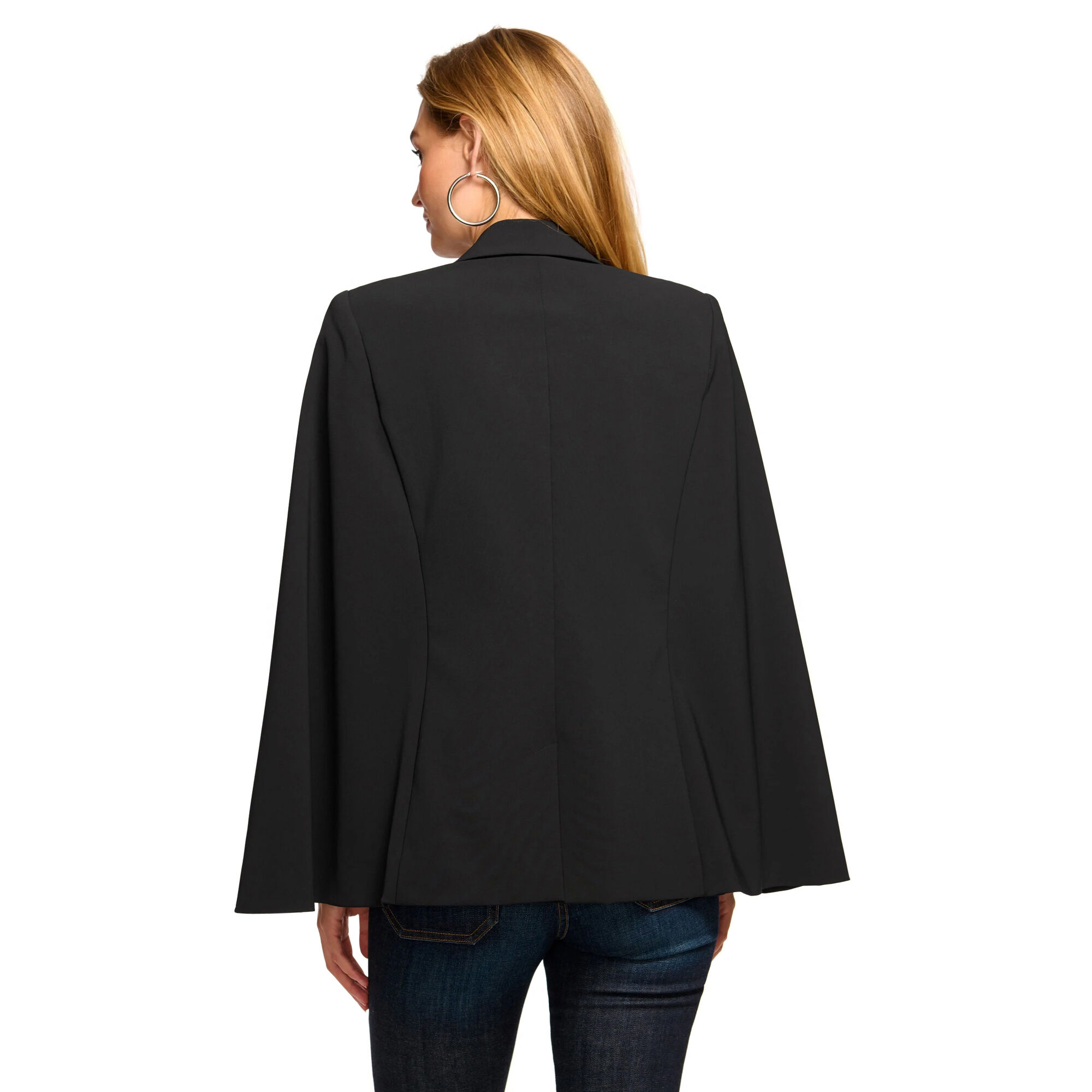 Bibiy ♡ MELINDA CAPE BLACK Embellished Zip Front Cape | Chico's