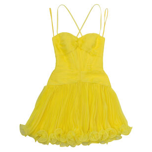 The Canary Micropleated Cocktail Dress