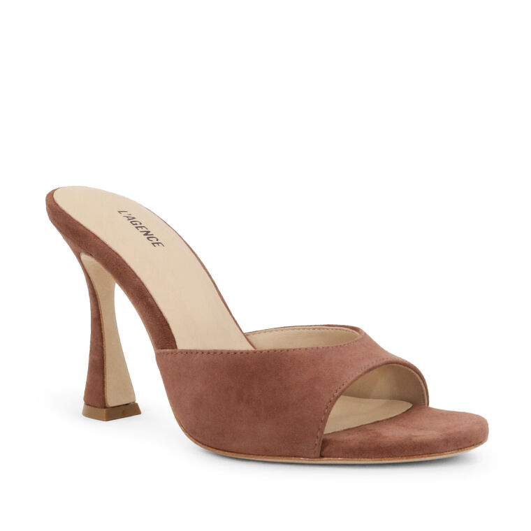 Avery 100mm Suede Slide Sandal image number null