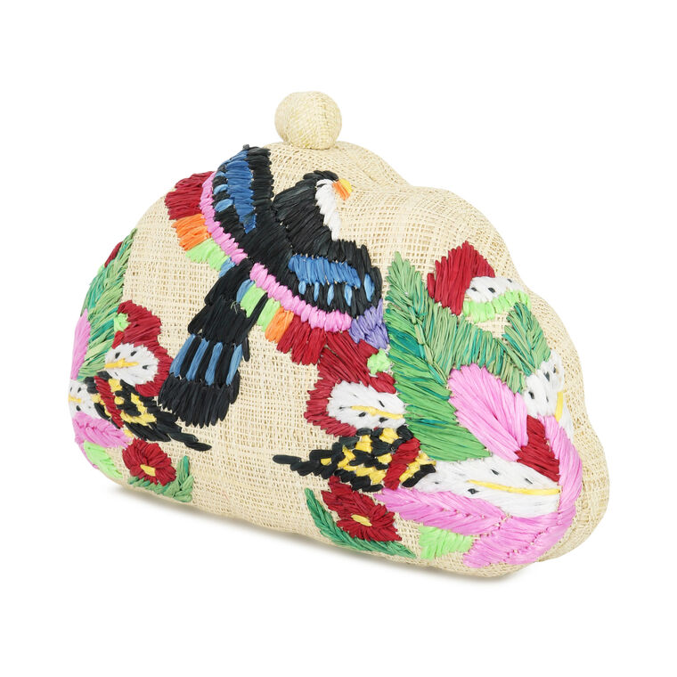 Maya Bird Embroidered Handbag image number null