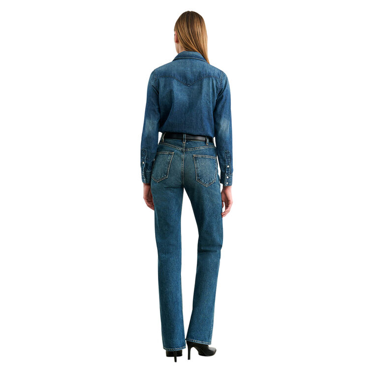 Collins Collared Long Sleeve Denim Shirt image number null