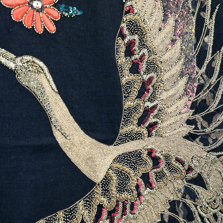 Embroidered Cranes Stole image number null