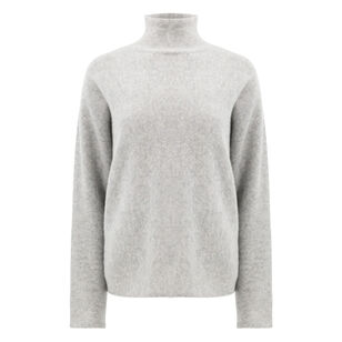 Cashmere Boxy Turtleneck Sweater