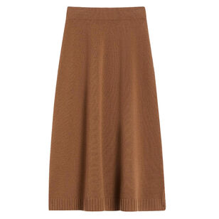 Barnaba Wool Knitted A-Line Midi Skirt