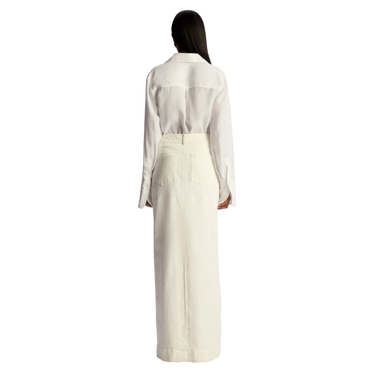 Hunter Stretch Denim Maxi Skirt image number null
