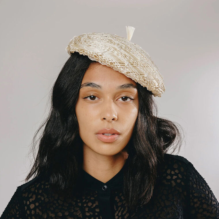 Coco Straw Beret image number null