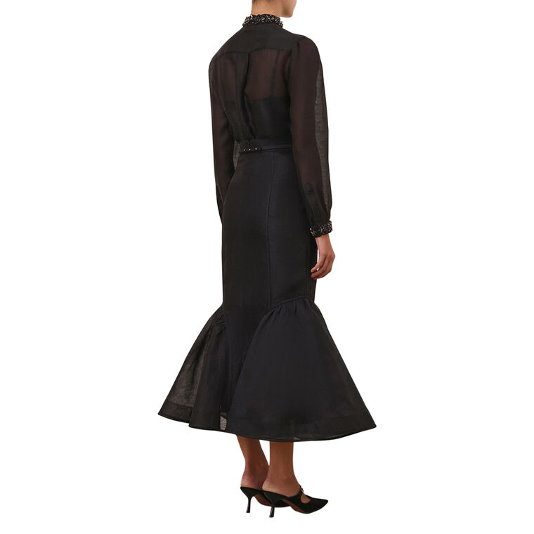 Hypnotic Belted Panelled Pencil Skirt image number null