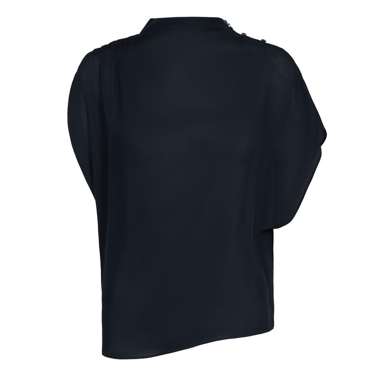 Wish You Would Cap Sleeve Silk Top image number null