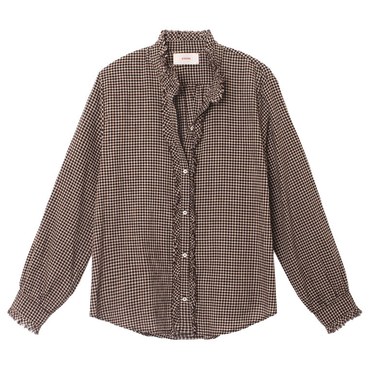 Amelie Long Sleeve Gingham Button-Down Shirt image number null