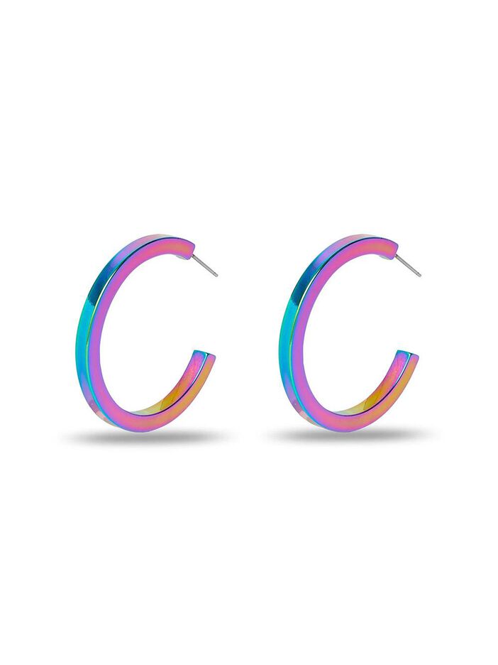 Skinny Hoop Earrings image number null