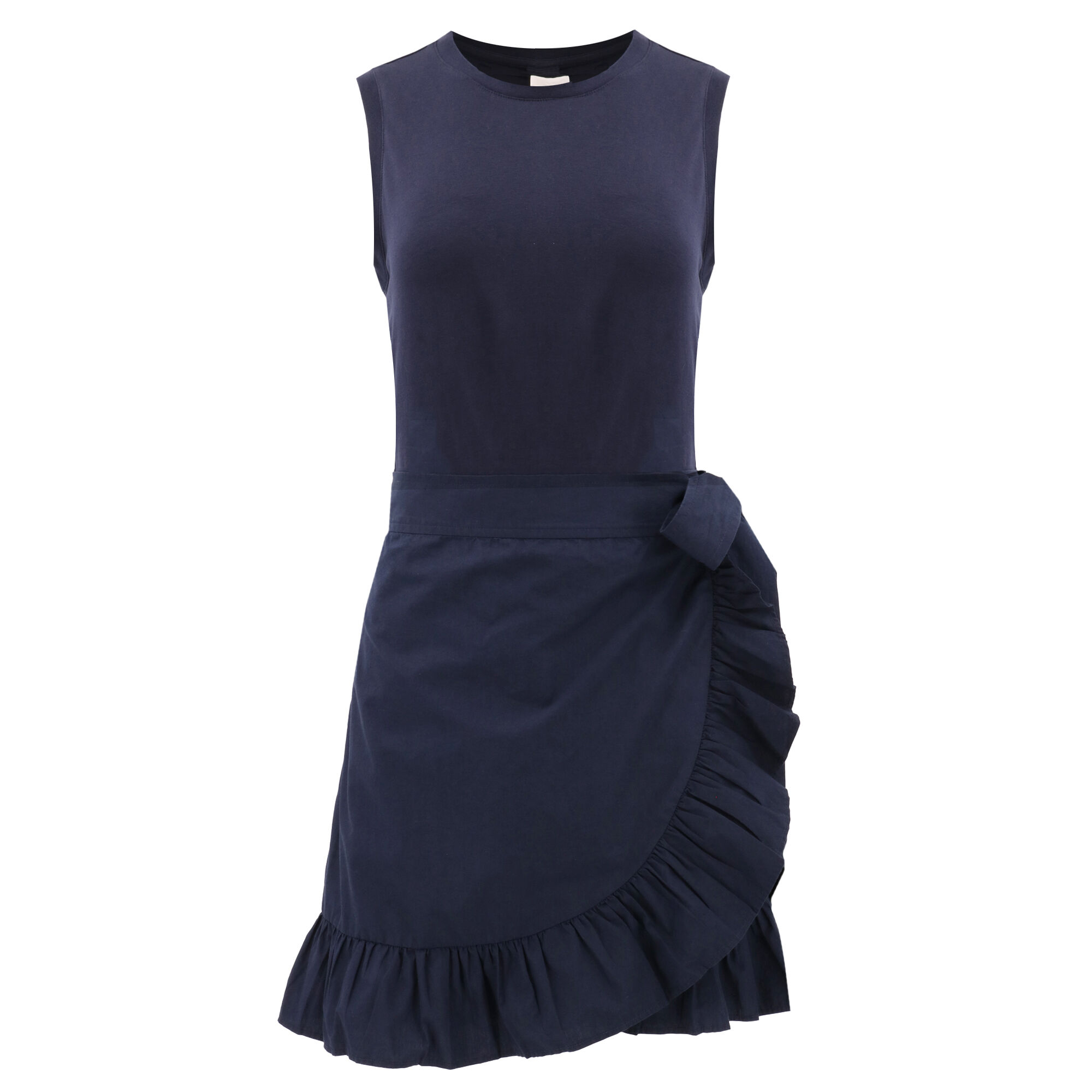 Mahlia Cotton-Blend Tie-Waist Mini Dress