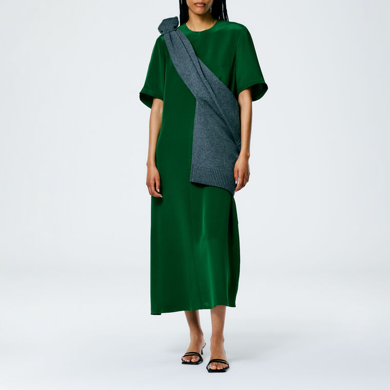 4 Ply Silk T-Shirt Dress image number null