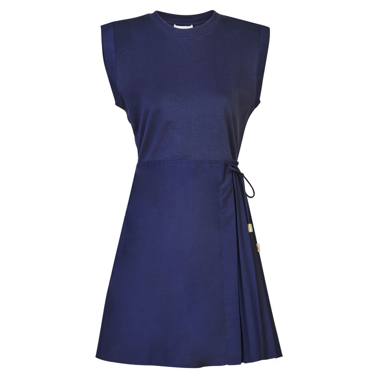 Shivani Sleeveless Pleated Mini Dress image number null