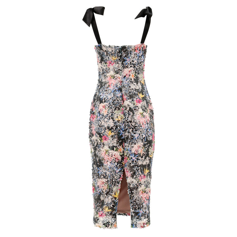 Lusana Dress In Printed Sequin image number null