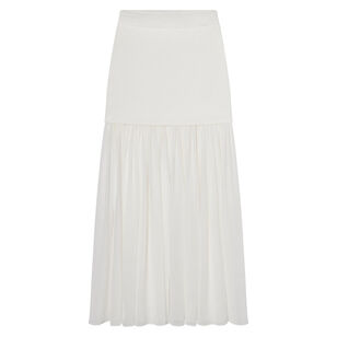 Hayden Knit Chiffon Maxi Skirt