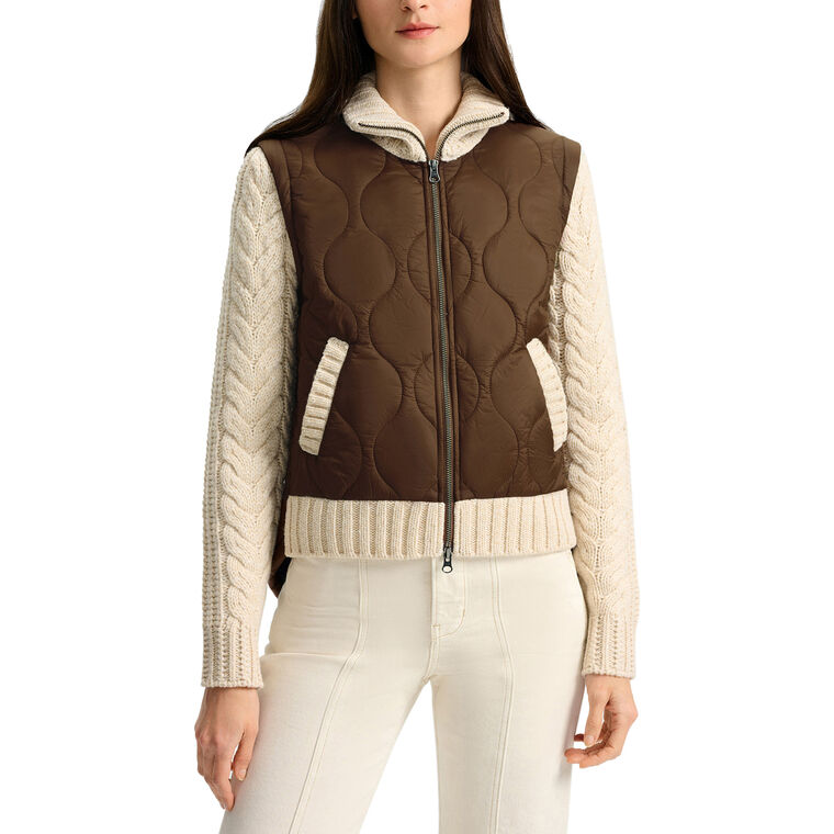 Patra Quilted Mixed Media Jacket image number null
