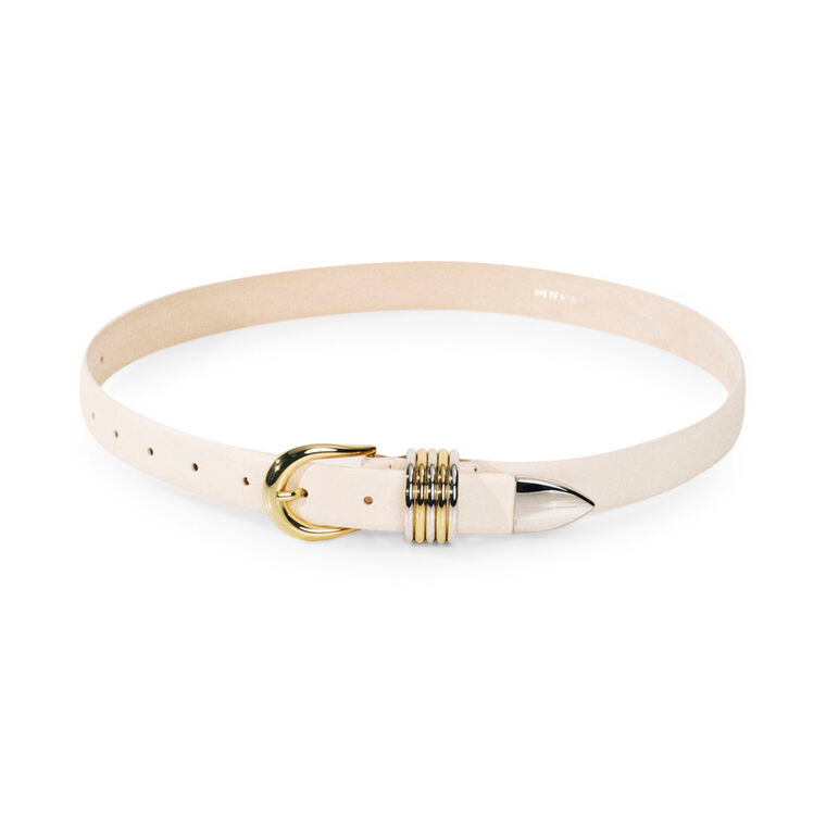 Hollyhock Mixed Metal Hardware Leather Belt image number null