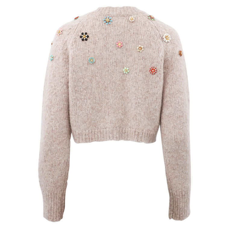 Clustered Enamel Flower Millie Cropped Cardigan image number null