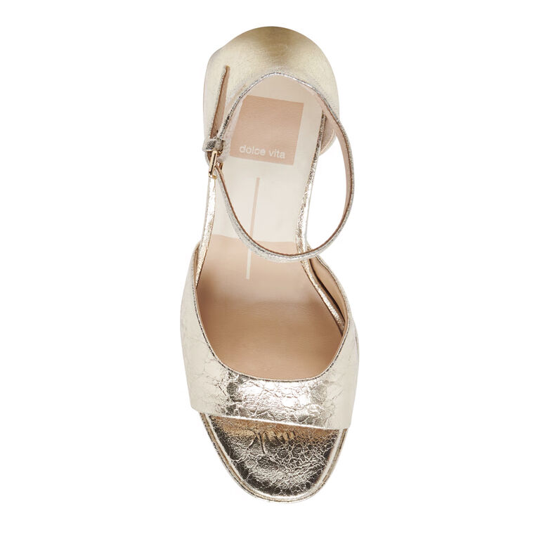 Pandro Distressed Leather Platform Heel image number null