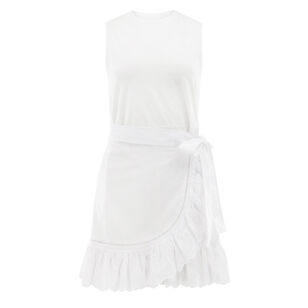 Mahlia Eyelet Tie-Waist Mini Dress