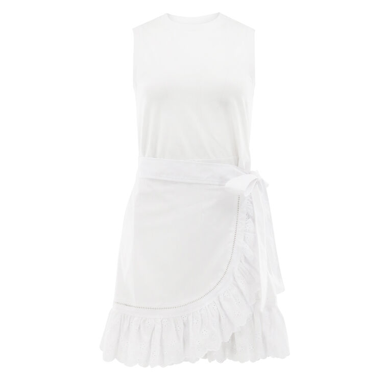 Mahlia Eyelet Tie-Waist Mini Dress image number null
