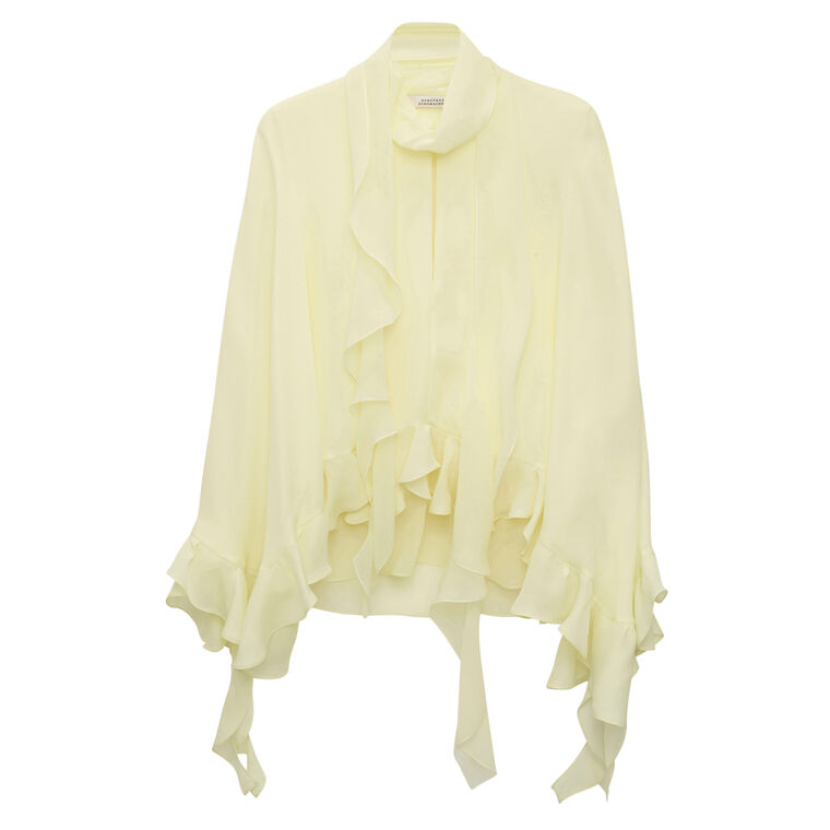 Sheer Twist Silk Cape Blouse image number null
