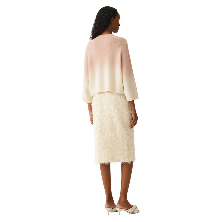 Ombre Faded Platinum Sweater image number null