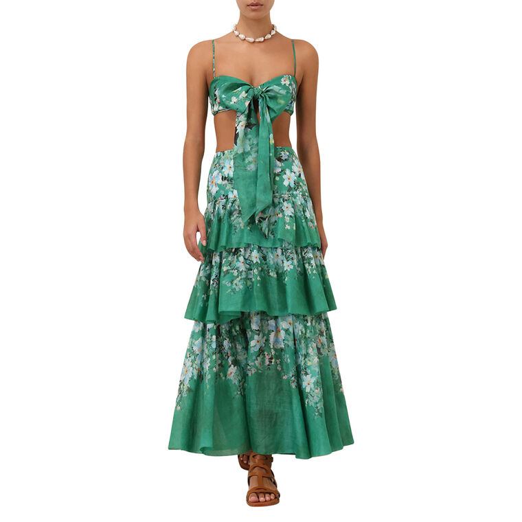 Everley Tiered Midi Skirt image number null