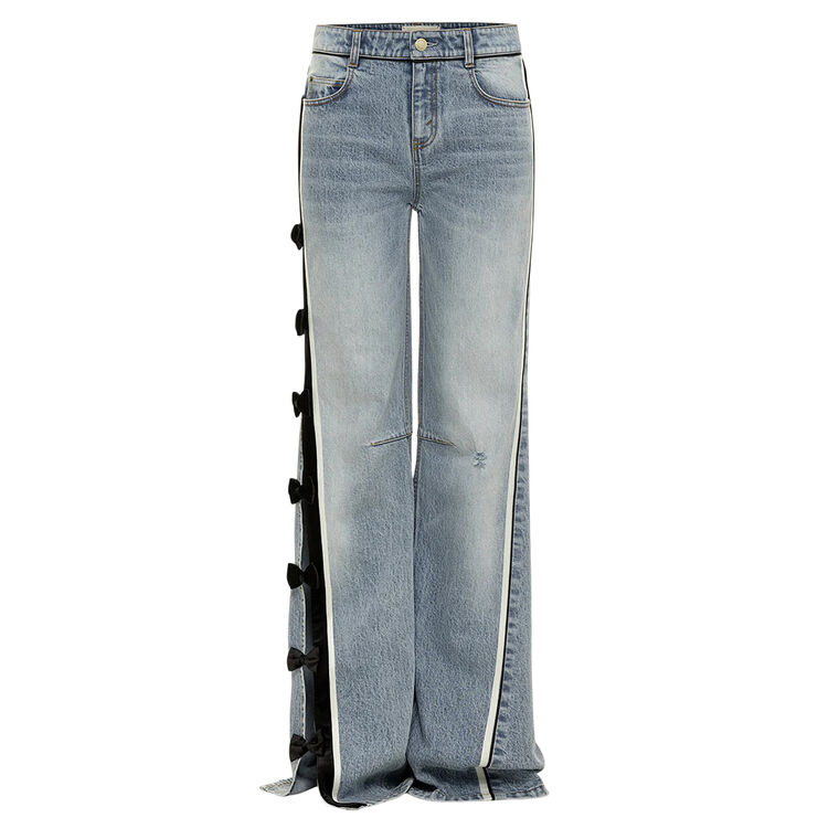 Dan Bow-Detail Boyfriend Jeans image number null