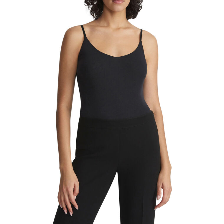 V-Neck Mesh Jersey Camisole With Adjustable Straps image number null