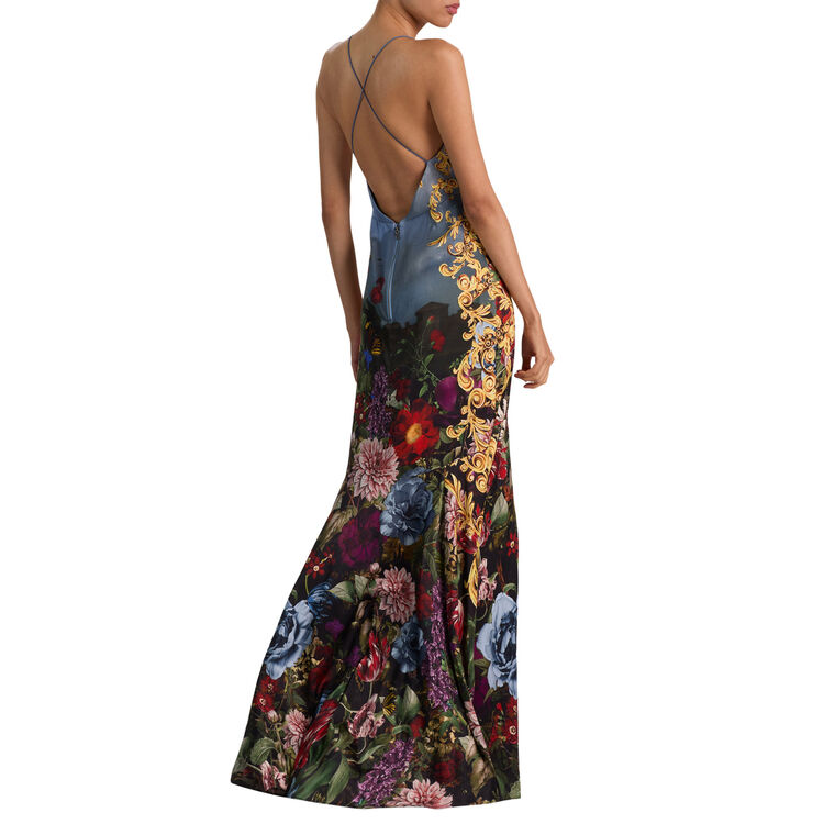 Milta Floral Mermaid Slip Dress image number null