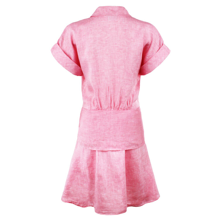 Collins Short Sleeve Tie-Waist Mini Dress image number null
