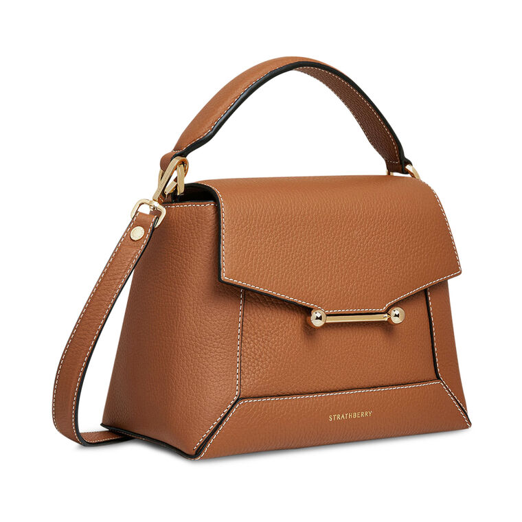 Mosaic Top Handle Bag In Grain Leather image number null