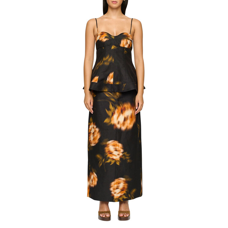 Miro Sleeveless Curved Bustier Top image number null
