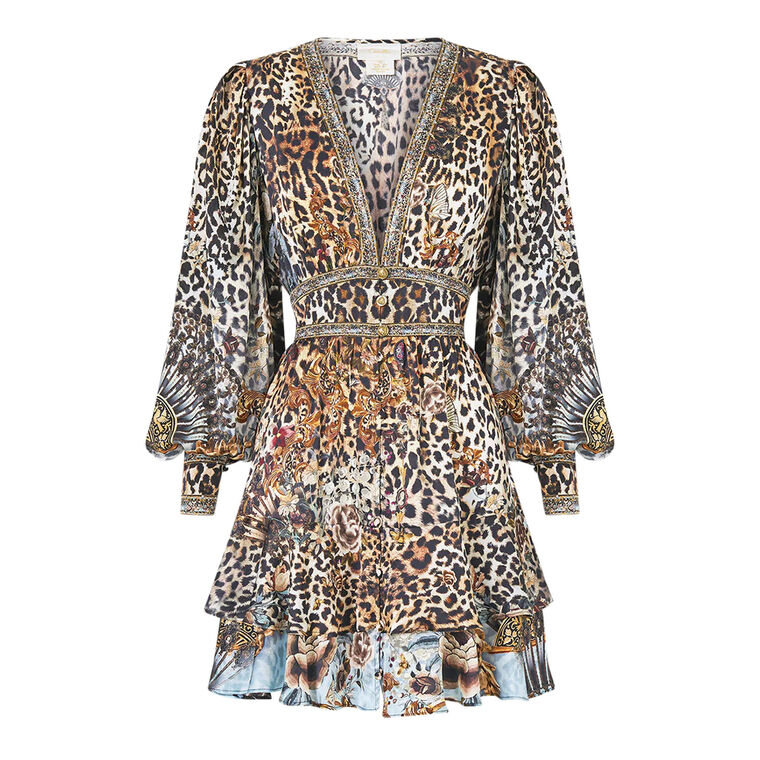 Button Front Frill Dress image number null