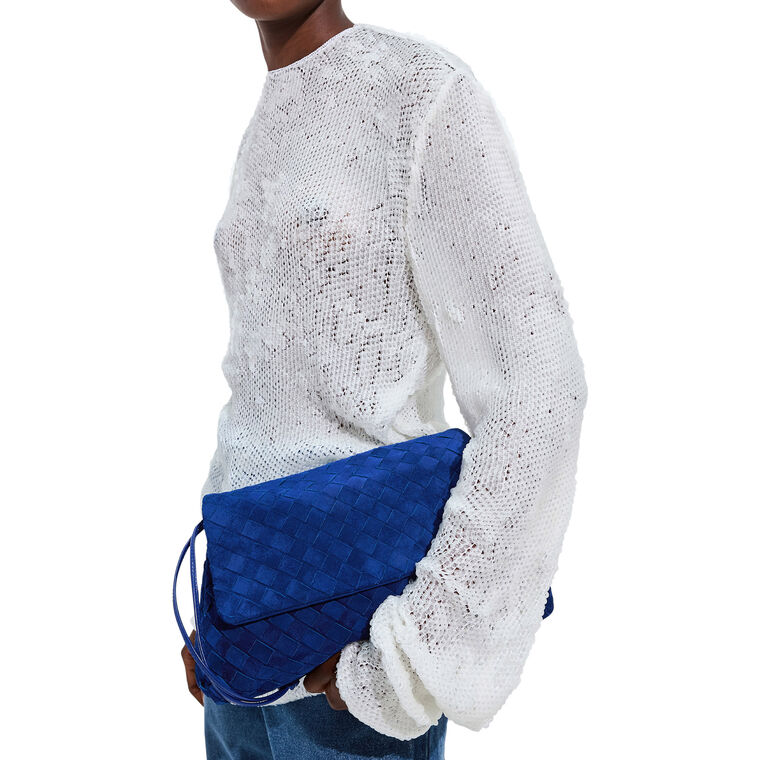 Giorno Intrecciato Suede Pouch image number null