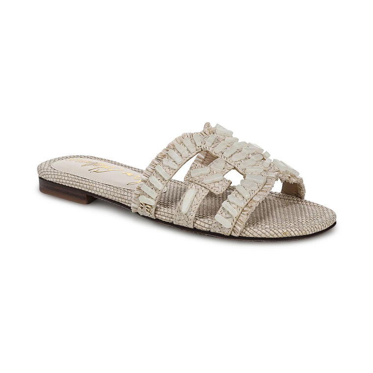 Bay Stone Raffia Slide Sandal image number null