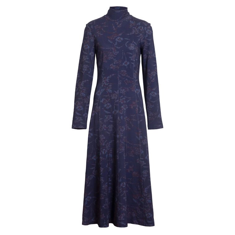 Thea Long Sleeve Turtleneck Midi Dress image number null