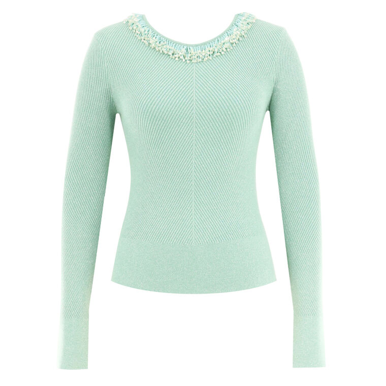 Helena Beaded Knit Top image number null